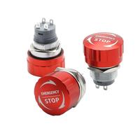 Interrupteur d'arrêt d'urgence 16/19/22 mm, tête rotative en acier inoxydable, réinitialisation 1NO1NC 2NO2NC, 1 pièce(16mm Ultra Short,1NO1NC)