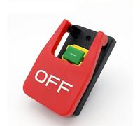 Interrupteur d'arrêt d'urgence à bouton-poussoir rouge, 16 A, 250 V CA, protection contre les coupures de courant et les sous-tensions, 1 pièce
