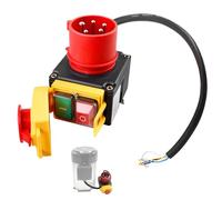 Interrupteur d'arrêt d'urgence, disjoncteur de protection du moteur 400 V, interrupteur de machine triphasé, connecteur combiné, étanche IP54, interrupteur de sécurité pour machines appareils