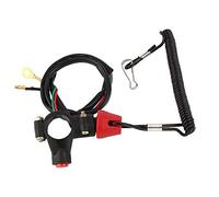 Interrupteur d'arrêt d'urgence du moteur, moteur de moto 12 V sur arrêt, interrupteur d'arrêt fixation du guidon câble de fixation pour VTT Quad Dirt Bike coupe circuit quad pocket coupe circuit p