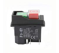 Interrupteur d'arrêt d'urgence, Interrupteur électromagnétique à bouton-poussoir 5 broches KJD17, AC 250 V, 16 A, for démarreur