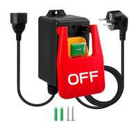 Interrupteur d'arrêt d'urgence monophasé 250 V 16 A, interrupteur de sécurité avec prise, interrupteur de tension zéro, interrupteur de machine pour table de fraisage pour arrêt rapide des appareils