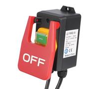 Interrupteur d'arrêt d'urgence monophasé - Interrupteur marche/arrêt 250 V - Disjoncteur de sécurité pour éteindre rapidement la table de fraisage et les appareils électriques