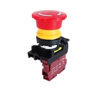 Interrupteur d'arrêt d'urgence verrouillable LA36M 22 mm, bouton-poussoir 12 V, 24 V, 220 V, 10 A, 1 NC, 2 NC(Without Light,2NC_ACDC12-24V)