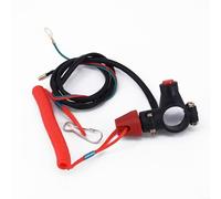 Interrupteur d'arrêt moteur avec cordon d'attache pour motos et VTT, compatible avec 1 quad et guidon de 2,2 cm pour arrêt moteur