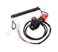 Interrupteur d'arrêt Universal Engine Kill Compatible avec Moto Motor Outboard Motorcy(Black Kill Switch)