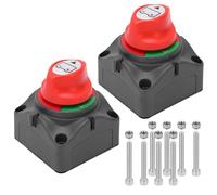 Interrupteur De Batterie: 2 Pièces Interrupteur Imperméable Pour Batterie, Coupe-Batterie Pour Voiture, Camion, Bateau, Yacht, Camping-Car, Moto (Noir)