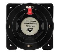 Interrupteur de batterie robuste noir à 4 positions, sélecteur de batterie 250A DC6 32V avec conception de fabrication avant rupture pour Yacht RV