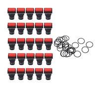 Interrupteur de bouton-poussoir Gearwell, commutateur de commande industriel, commutateurs de coque ABS 25pcs avec bouton-poussoir léger et électromagnétique pour le AC 220V