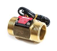 Interrupteur de capteur d'eau en laiton 2,5 cm effet Hall | Commutateur de capteur de Hall DC3,5 ~ 24 V Raccord pour chauffe-eau/distributeur d'eau Installation facile Débitmètre