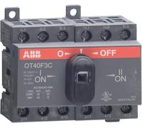 ABB OT25F3C I-0-II Interrupteur de charge 3 pôles avec poignée noire 25 A
