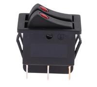 Interrupteur de chauffage électrique 16 A ~ 250 V CA KCD3-606, double interrupteur à bascule avec lumière marche/arrêt, bouton d'alimentation à 6 broches, plaque de cuisson électrique