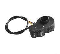 Interrupteur de commande compact pour vélo 7/8 en plastique noir 35 cm | Petite taille compacte, économise de l'espace sur le guidon, construction en plastique léger, finition noire