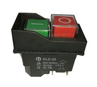 Interrupteur de commande d'alimentation 4 broches 250 V trancheuse étanche magnétique antidéflagrant interrupteur à bouton-poussoir démarreur magnétique commutateurs électromagnétiques, Kld-28, paquet