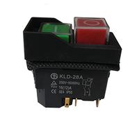 Interrupteur de commande d'alimentation 5 broches, interrupteur à bouton-poussoir magnétique étanche et antidéflagrant, commutateurs électromagnétiques de démarrage magnétique, Kld-28A 5E4 IP55 250V,