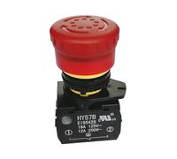 Interrupteur de commande d'alimentation HY57B 250 V 12 A 1 NC bouton-poussoir bouton-poussoir rouge interrupteur d'arrêt d'urgence for équipement d'appareils électriques industriels