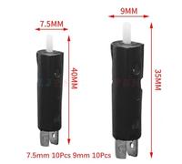 Interrupteur de commande de feu stop à 2 broches, interrupteur de mise hors tension, interrupteur de feu arrière modifié, interrupteur d'embrayage Compatible avec Scooter moto(10Pc 7.5MM 10Pc 9MM)