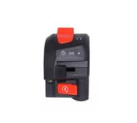 Interrupteur de commande de guidon de moto 22 mm, bouton poussoir pour Suzuki EN125 HJ150, matériau ABS, résistant à l'usure, ensemble gauche et droit (rouge droit)