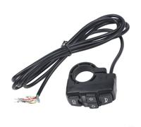 Interrupteur de commande de guidon de moto 22 mm en plastique | Commandes pour klaxon, phares, clignotants ; simplifie le câblage pour une installation facile sur n'importe quel vélo.