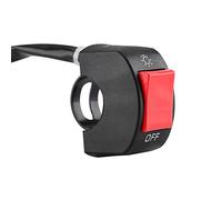 Interrupteur de commande de guidon de moto de 2,2 cm, support universel pour phare LED marche/arrêt avec bouton pour moto tout-terrain, ATV (rouge)