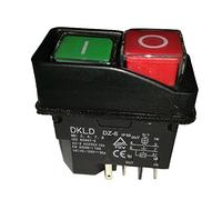 Interrupteur de commande de puissance 5 broches AC-3 15 A 250 V IP55 étanche for perceuse électromagnétique bouton-poussoir interrupteur à bouton-poussoir commutateurs de machine magnétiques DZ-6, CE