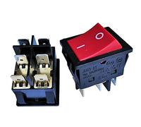 Interrupteur de commande de puissance, interrupteur à bascule for machine à souder JD03-A1, 6 broches, 250V, 30A, interrupteurs à bouton-poussoir électriques à grand courant, rouge, paquet de 2