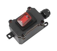 Interrupteur de commande en ligne étanche IP65 pour extérieur, 12-24 V ou 220 V AC/DC, 16 A haute intensité, ignifuge PA66 & boîtier ABS, rouge (B)