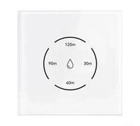 Interrupteur de commande intelligent pour chauffe-eau WiFi compatible Tuya 40 A avec minuteur et fonction de verrouillage enfant (blanc)