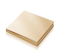 Interrupteur de commande, interrupteur d'éclairage, 1 interrupteur à grand panneau plat sans bordure, texture givrée dorée, interrupteur à bascule for maison, restaurant, interrupteur mural, chambre à