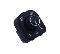 Interrupteur de commande pour rétroviseur 10 broches Noir mat | Convient pour le golf, le Passat, la Jetta ; contrôle la chaleur et le pliage ; remplacement direct OE ; plastique ABS