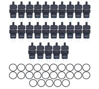 Interrupteur de Commutation 3 Positions avec Bouton, 25 Pièces, 24V, Sélecteur à Changement de Position - Matériau ABS Résistant, Connecteurs en Laiton, Pour Équipement Électriqu (Verte)