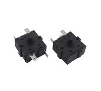 Interrupteur de contrôle de température de chauffage électrique - Sélecteur 2/3 broches et 5 broches AC 250 V 16 A Interrupteur à bouton de vitesse(2 Pole 2,1PCS)
