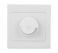 Interrupteur de contrôle de vitesse de ventilateur pour plafonnier, panneau mural blanc, bouton 100 W, installation facile, structure stable pour ventilateurs et lampes, blanc