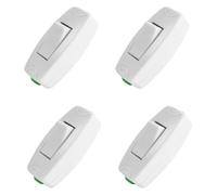 Interrupteur de cordon en ligne, bouton marche/arrêt, interrupteur de commande, appareil lampe 16A, blanc, 4 pièces, cordon lampe en ligne