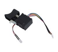 Interrupteur de déclenchement de rechange avec lumière pour clé électrique Dayi 2106 sans balais et pièce de réparation en plastique, longueur de ligne de 100 mm (A)