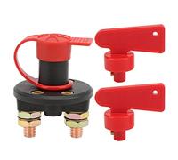 Interrupteur de déconnexion de Batterie de Voiture Professionnel Robuste 12 V 24 V Kit d'isolateur de Puissance pour véhicule Bateau Camion RV Noir Rouge Plastique métal M10 vis