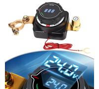 Interrupteur de déconnexion de batterie robuste avec voltmètre Prend en charge les systèmes de véhicule 12 V 24 V 36 V 48 V Courant nominal 300 A pour camping-car, yacht et camions
