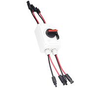 Interrupteur de déconnexion d'énergie solaire photovoltaïque, 2 entrées, 2 sorties, isolateur de circuit photovoltaïque compact 1000 V CC avec serrure à combinaison pour système hors réseau