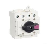 Interrupteur de déconnexion solaire CC 1000 V 32 A pour systèmes photovoltaïques | Protection IP20 | Poignée flexible | Module de distribution pour usage domestique et industriel (noir)