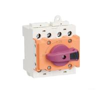Interrupteur de déconnexion solaire CC 1000 V 32 A pour systèmes photovoltaïques | Protection IP20 | Poignée flexible | Module de distribution pour usage domestique et industriel (orange)