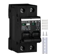 Interrupteur de déconnexion solaire DC 1000 V 2 pôles, disjoncteur CC, protection de circuit 6 KA 10 A-60 A, 1 pièce(20A)