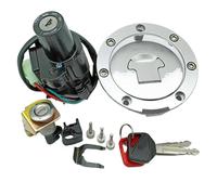Interrupteur de démarrage Kit De Clés pour Contacteur D'allumage Et Bouchon Réservoir Carburant pour H-Onda VFR800 2002-2009 35010-MCW-A01 35010-MCW-L61 VFR 800