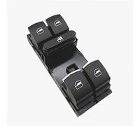 Interrupteur de fenêtre électrique de voiture pour Golf MK5 MK6 pour Tiguan pour Touran pour Jetta pour Passat 5ND959857 5K4959857 Chrome pour interrupteur de fenêtre principal Lumière rouge (avec