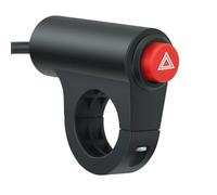 Interrupteur de feux de détresse de moto, bouton en alliage d'aluminium pour guidon, avec protection de circuit, compatible avec la plupart des motos, scooters et véhicules électriques