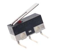 Interrupteur de fin de course à bouton-poussoir momentané 1 A 125 V CA, 3 pôles, longue poignée, pied gauche/droit, 12 x 6 x 6 mm, MS-1A-13.5-L(Bend left foot,10pcs)