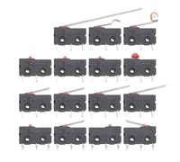 Interrupteur de fin de course KW12 5 A 125 V 250 V KW11-3Z-2 avec poignée, bouton de contact 16 mm, micro-interrupteur KW12-N 2 broches/3 broches KW12-A NO/NC(Left foot With rod,10PCS)