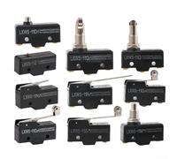 Interrupteur de fin de course momentané LXW511M AC 380 V DC 220 V 10 A Type de piston poussoir SPDT Support de panneau de contact pour mouvement mécanique et applications de contrôle (LXW5-11M)