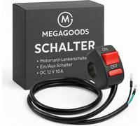 Interrupteur de flamme au guidon de la moto Interrupteur marche/arrêt DC12V 10A noir FR.