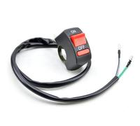 Interrupteur de guidon de moto 1 Bouton D'arrêt Universel Pour Moto Interrupteur D'extinction Guidon Bouton Marche/arrêt Pour Moto 12 V/10 A Interrupteur Noir À 2 Fils Avertissement