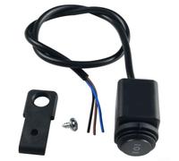 Interrupteur de guidon de moto 3 voies de remplacement - ABS haute résistance trou 10 mm noir montage gauche ou droit